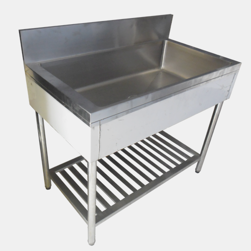 Single Bowl Sink With Rak Bawah Uk. 120 P x 60 L x 85/100 T cm