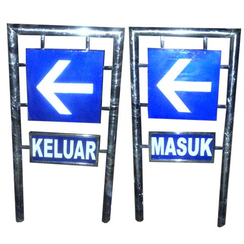 085311838873, Papan Keluar ( Exit/Out ) dan Masuk ( In ) Stainless